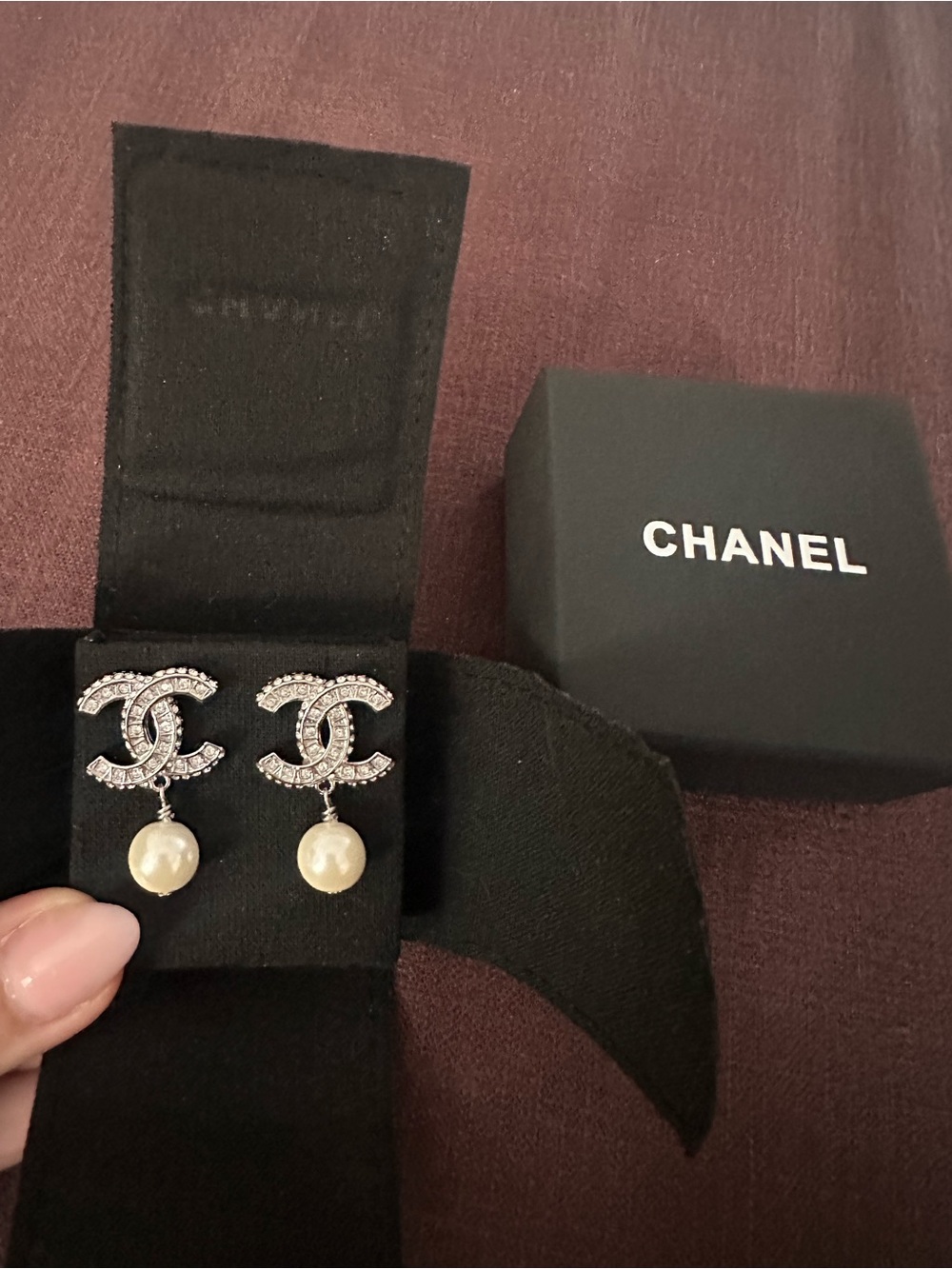 Chanel drop earrings